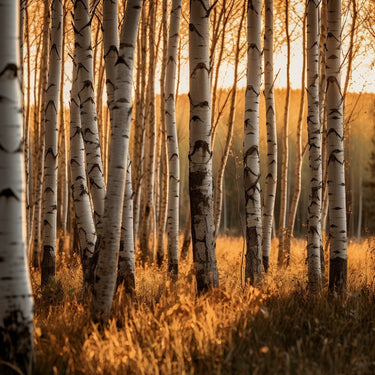 Tableau Sur Toile Arbres Bouleaux